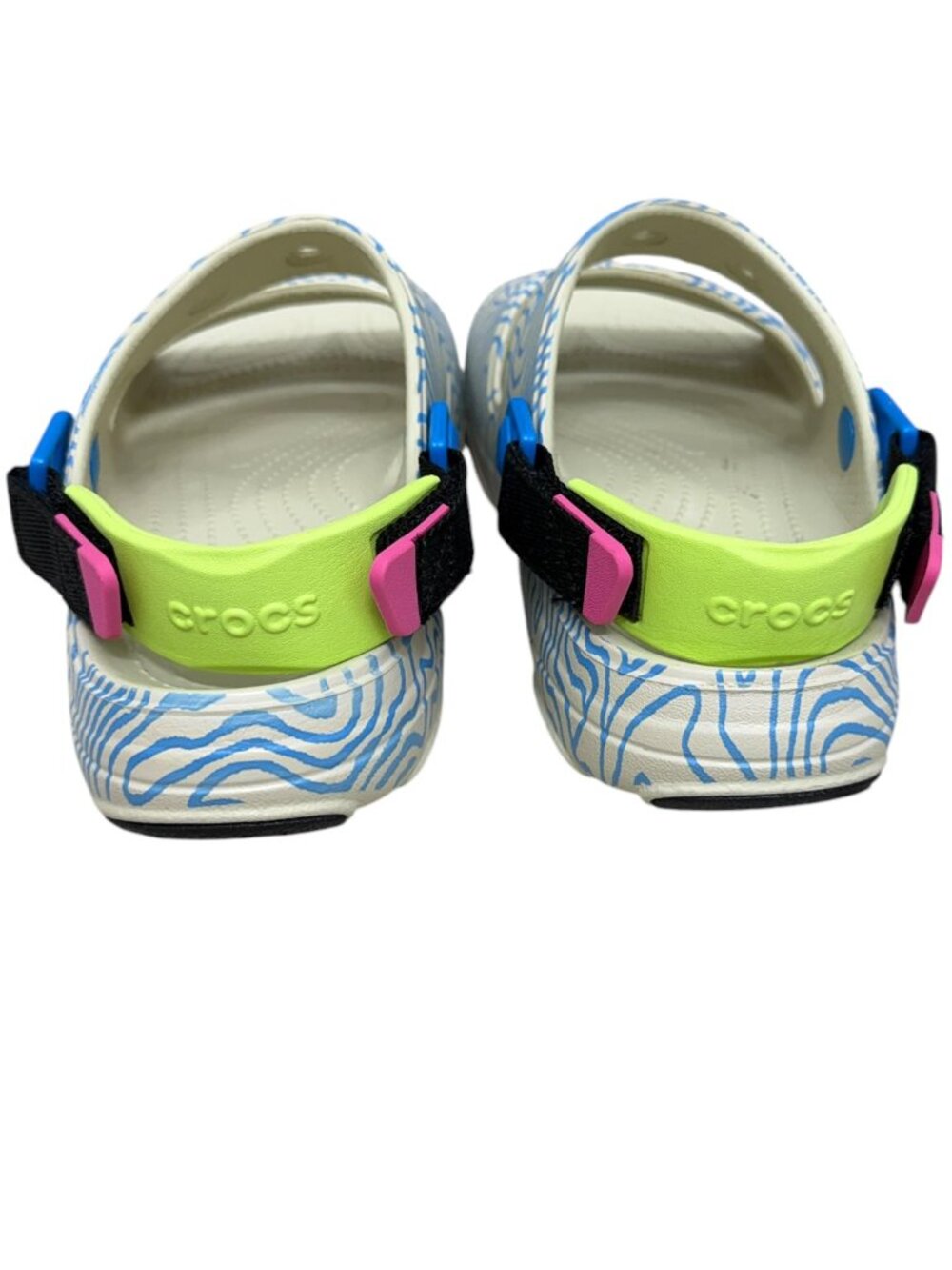 Crocs Classic All-Terrain Topographic Sandals in Bone/Multi Men's 6 Women's 8 - Picture 5 of 8